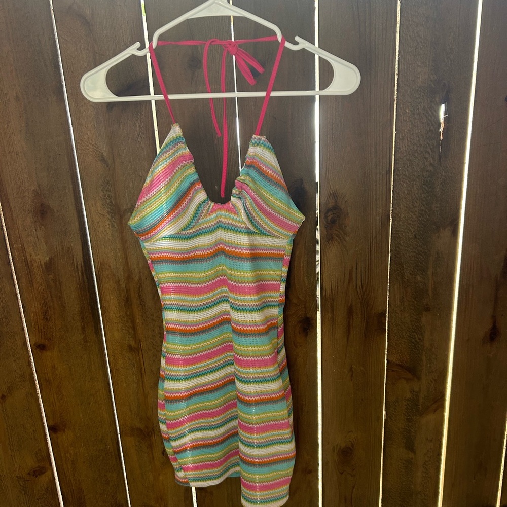 SHEIN Multicolor Striped Mini Dress